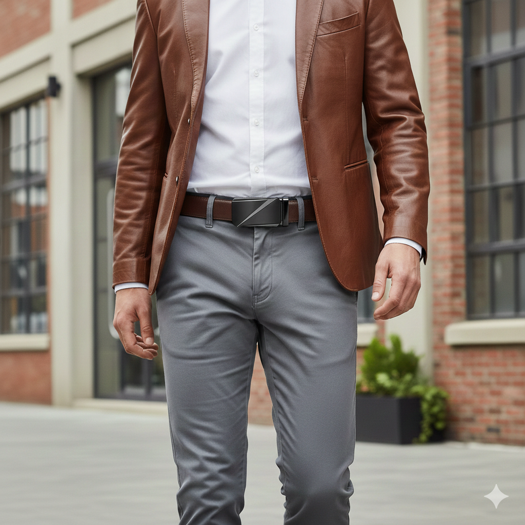 Ceinture Automatique Homme En Cuir Véritable